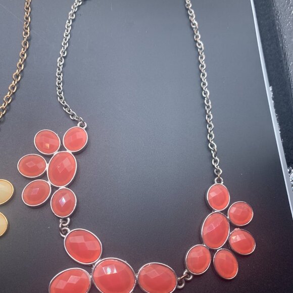 2ct Floral Pendant Collar Necklaces 20" by C SELLING AS IS - Picture 3 of 4
